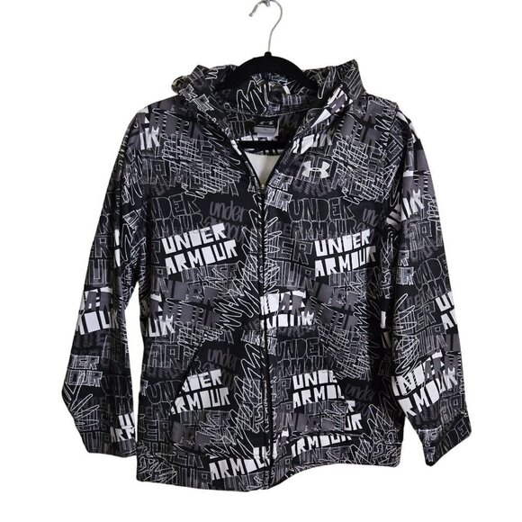 Under Armour Unique Spellout Full Zip Hoodie Size YXL - Picture 1 of 6